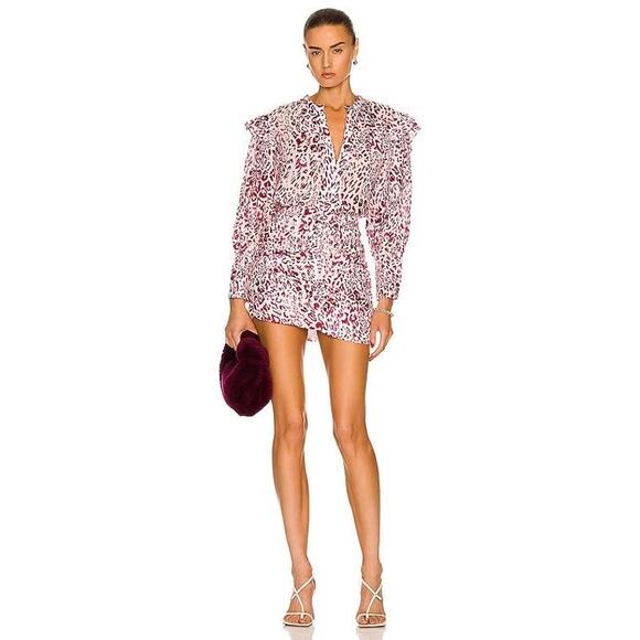 IRO Gira Leopard Dress Size 4 New with Tags - Picture 2 of 12